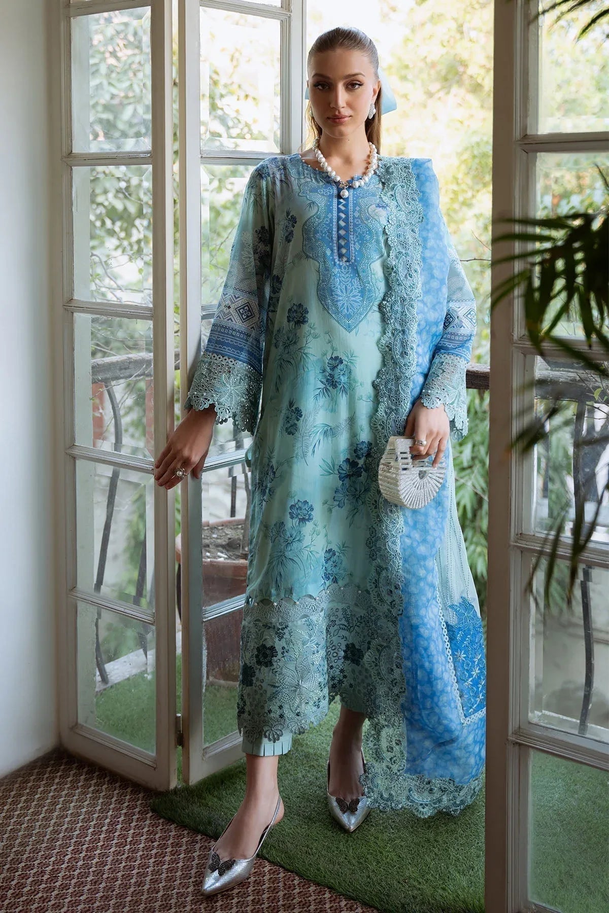 Nureh | Maya Swiss Lawn | NS-152 - Aqsa Fabrics