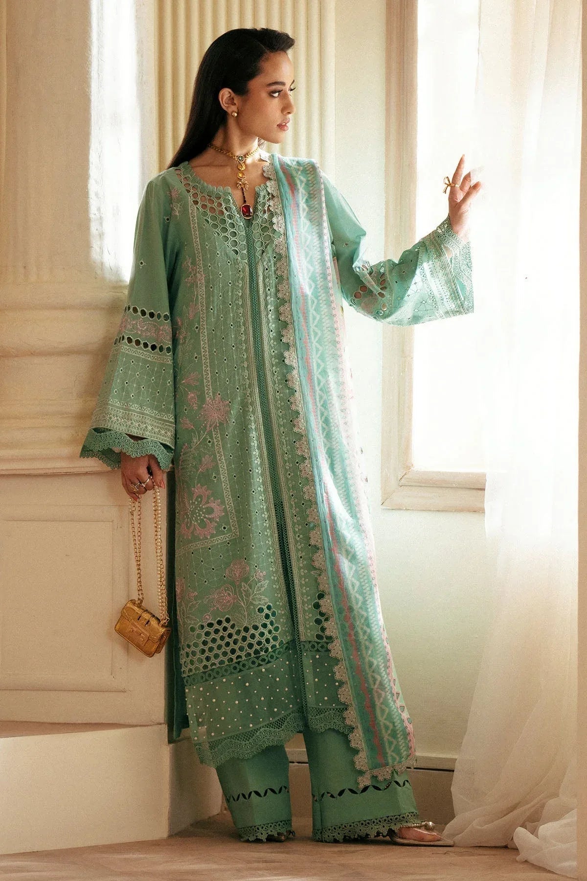 Nureh | Maya Lawn | NS-144 - Aqsa Fabrics