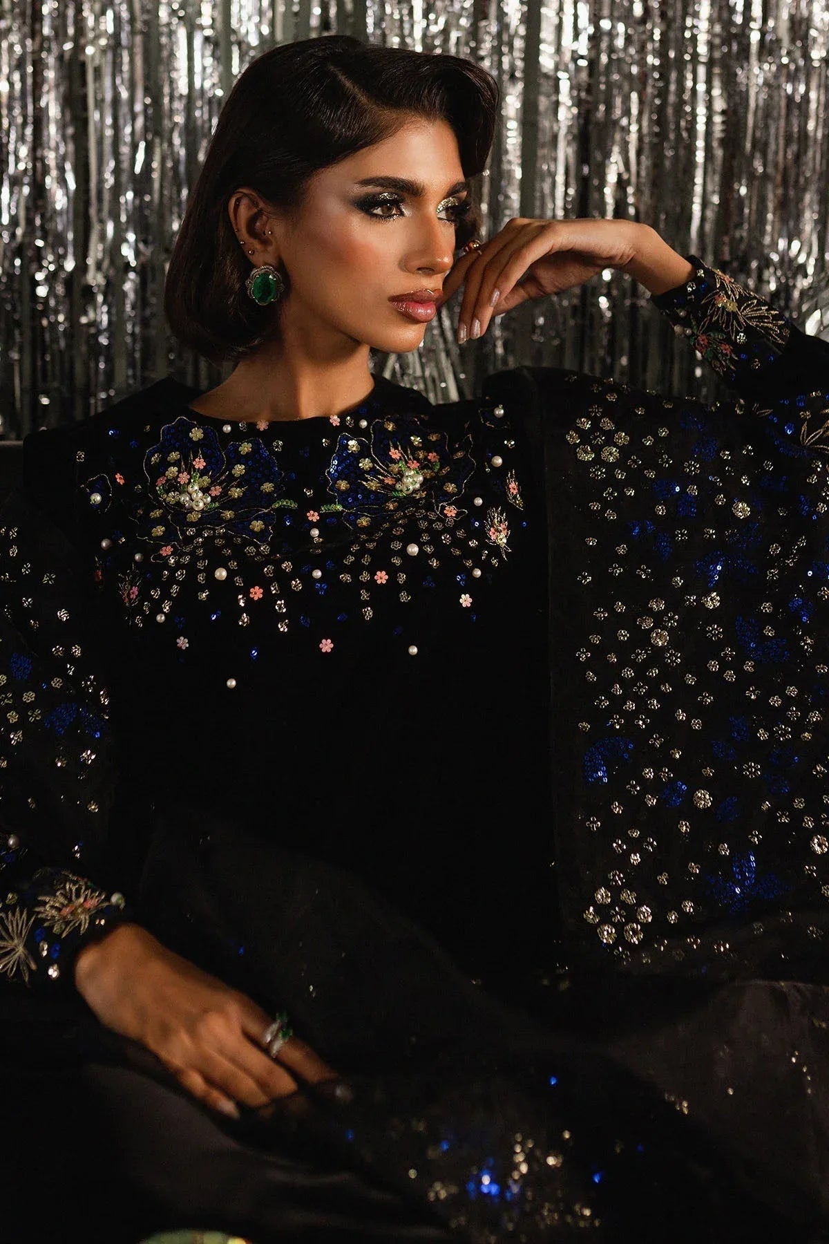 Nureh | Tiny Twinkles |  Moonbeam TW-08 - Aqsa Fabrics