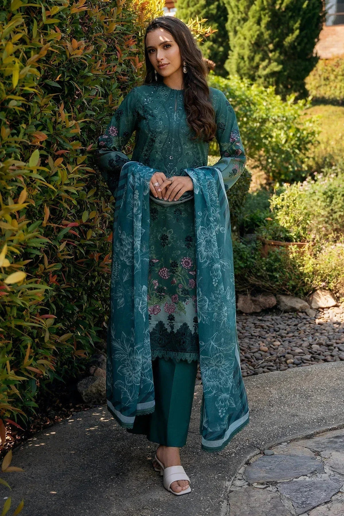 Afrozeh | Damask The Holiday Edit '25 - Lawn | Opaline A - Aqsa Fabrics