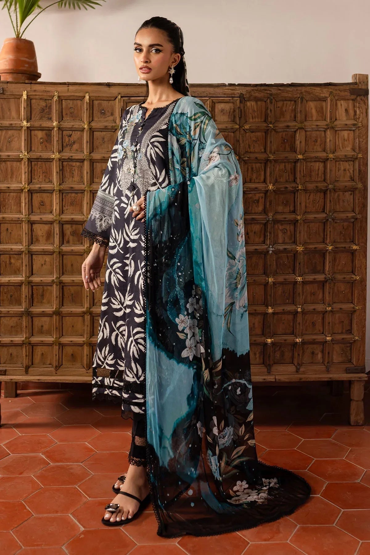 Nureh | Printed Lawn 25 | SP-142 - Aqsa Fabrics