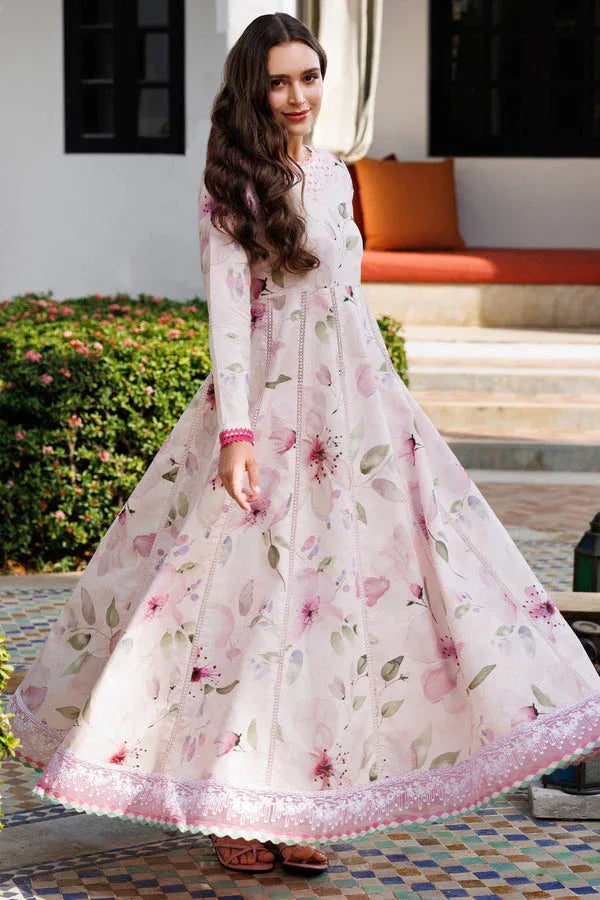 Farasha | Printed Essentials | Pink Bloom - Aqsa Fabrics