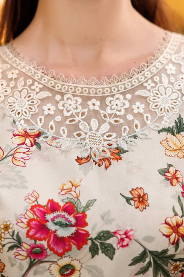 Farasha | Printed Essentials | Ivory Dusk - Aqsa Fabrics