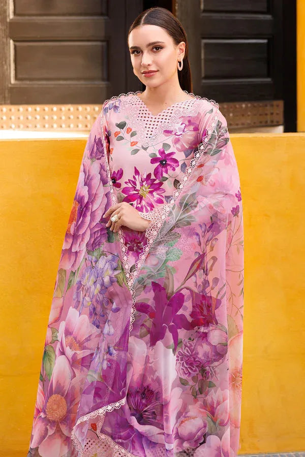 Farasha | Printed Essentials | Blooming Blush - Aqsa Fabrics