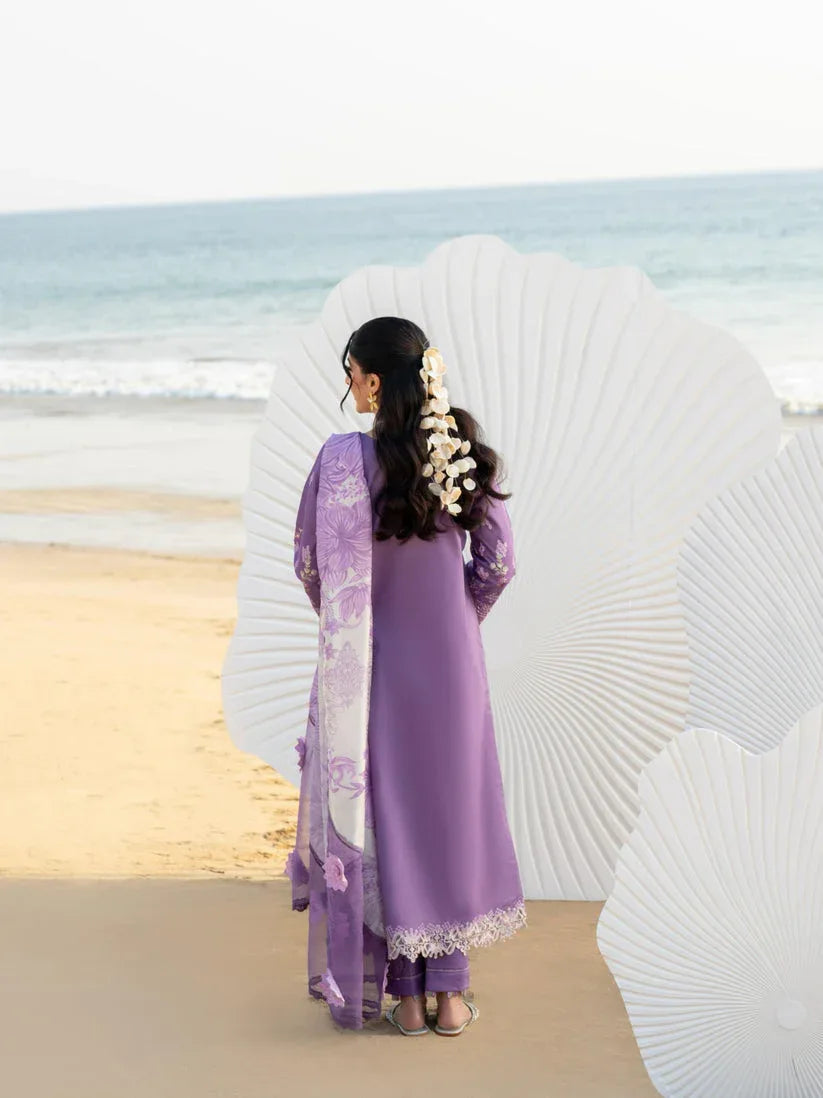 Aabyaan | Saagar Luxury Lawn 25 | ZARQA (AS-01) - Aqsa Fabrics