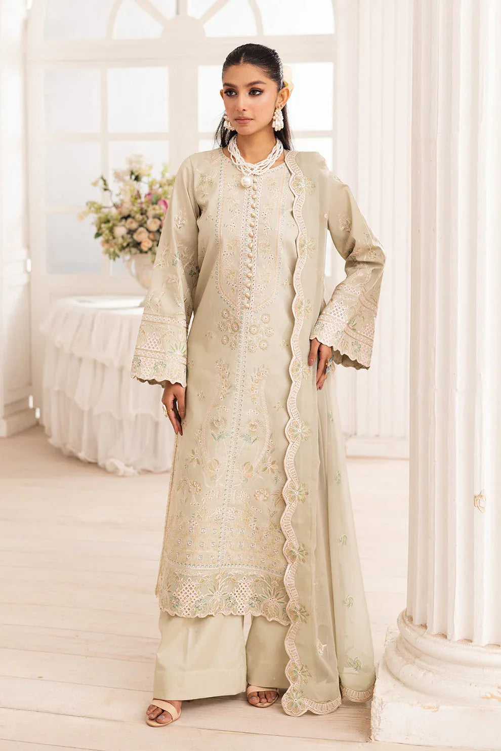 Maryum N Maria | Mira Luxury Lawn | ESMAT - FS50099 - Aqsa Fabrics