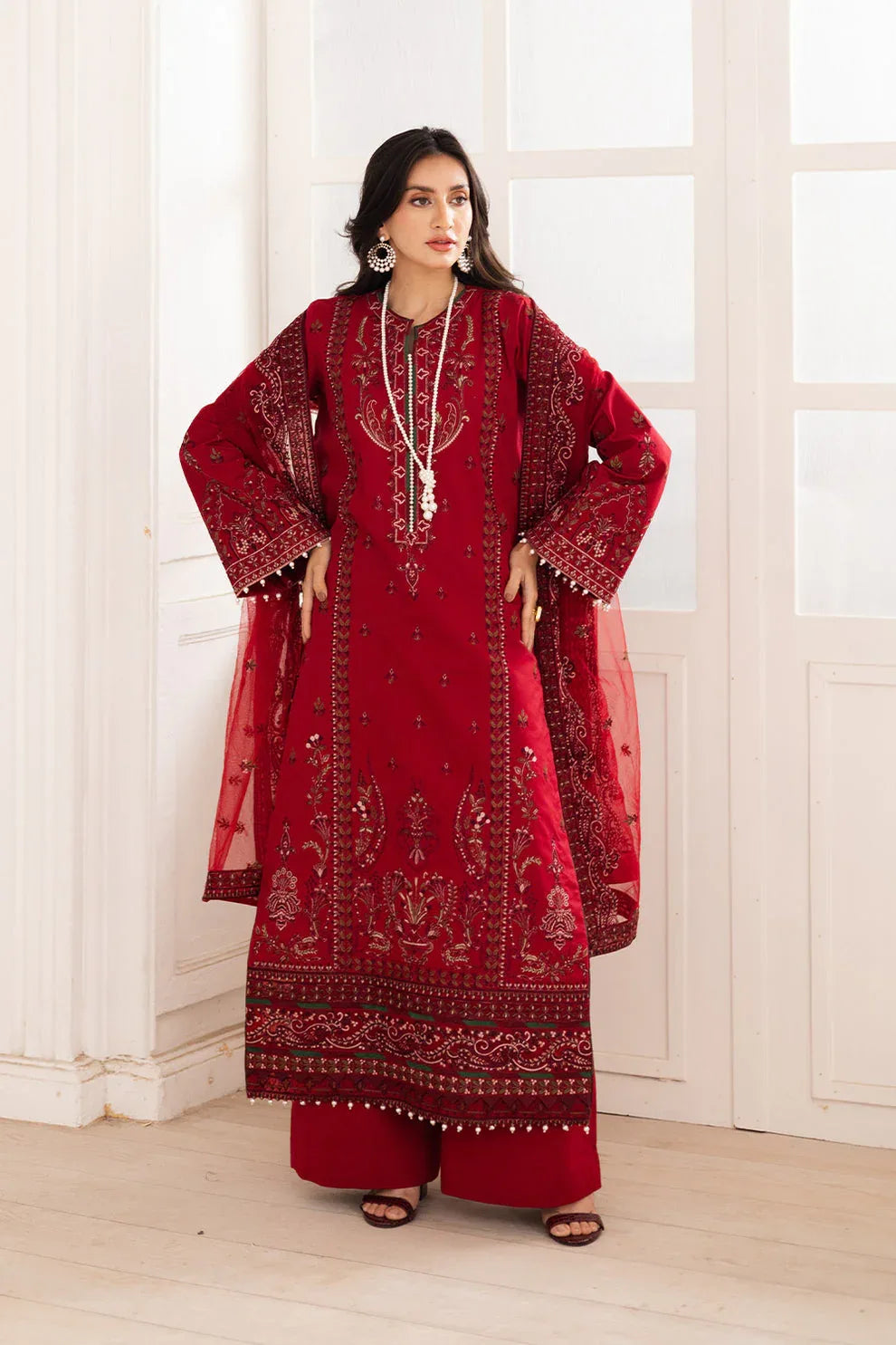 Maryum N Maria | Mira Luxury Lawn | GULMAR - FS50100 - Aqsa Fabrics