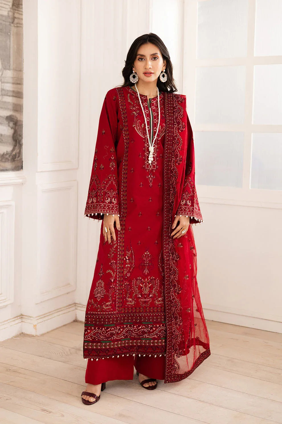 Maryum N Maria | Mira Luxury Lawn | GULMAR - FS50100 - Aqsa Fabrics