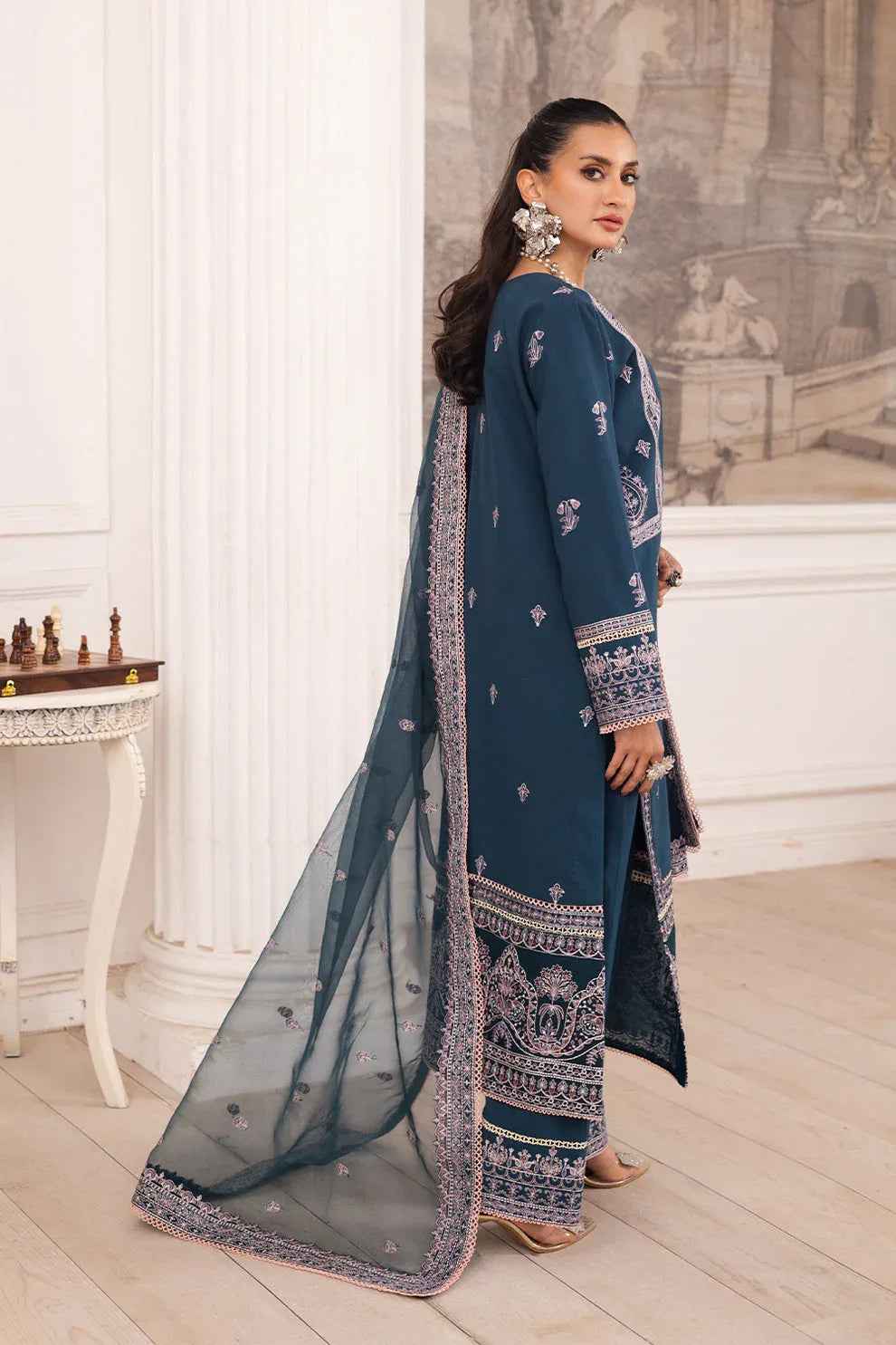 Maryum N Maria | Mira Luxury Lawn | FIROUZEH - FS50101 - Aqsa Fabrics