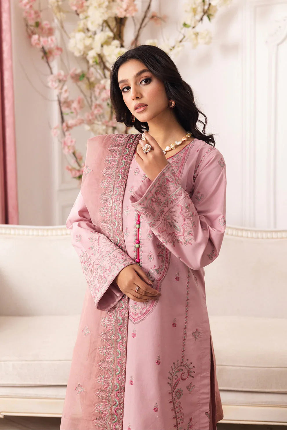 Maryum N Maria | Mira Luxury Lawn | MEHAR - FS50102 - Aqsa Fabrics
