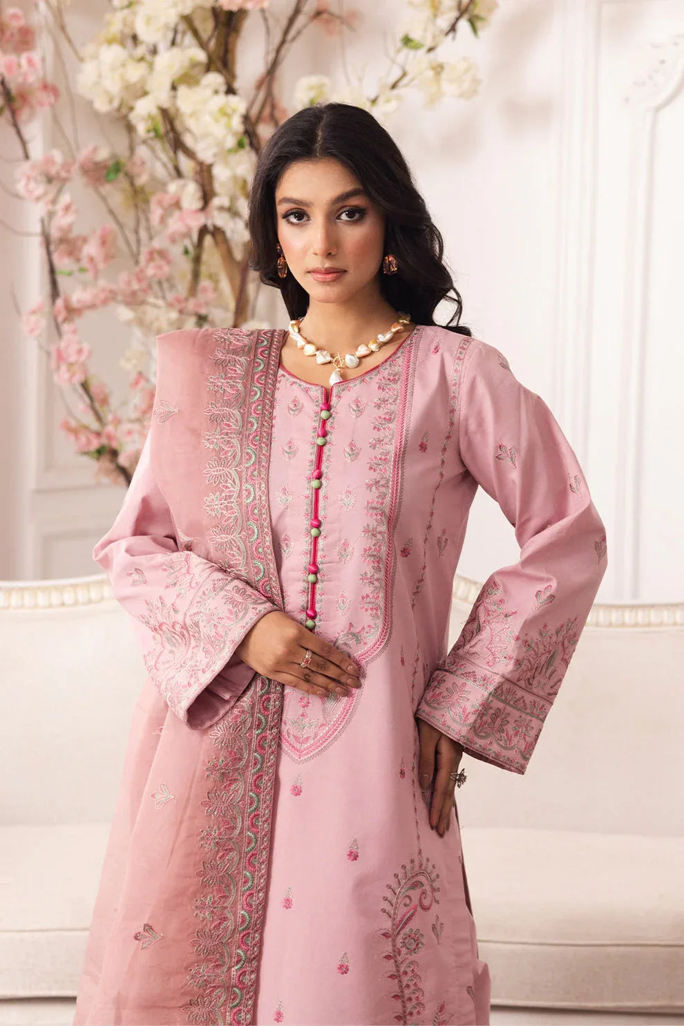 Maryum N Maria | Mira Luxury Lawn | MEHAR - FS50102 - Aqsa Fabrics
