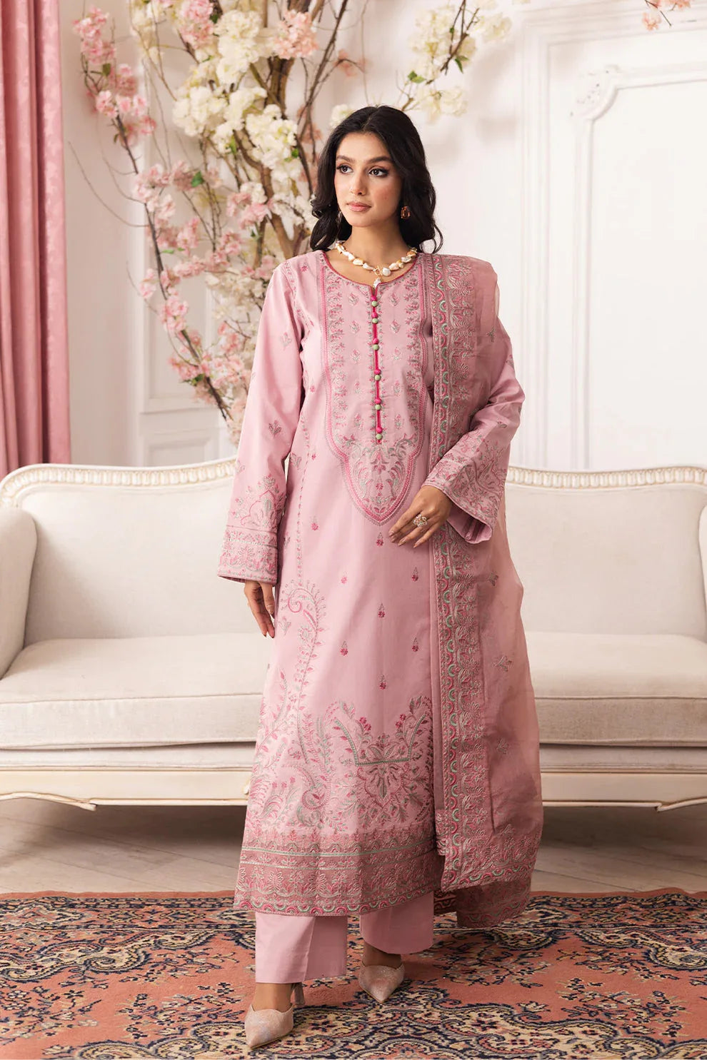 Maryum N Maria | Mira Luxury Lawn | MEHAR - FS50102 - Aqsa Fabrics