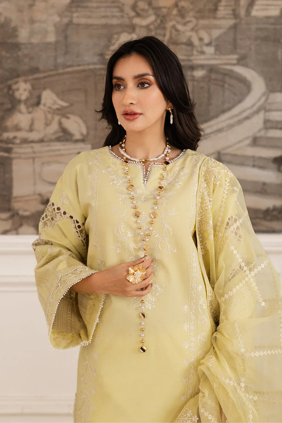 Maryum N Maria | Mira Luxury Lawn | HAYAT - FS50104 - Aqsa Fabrics