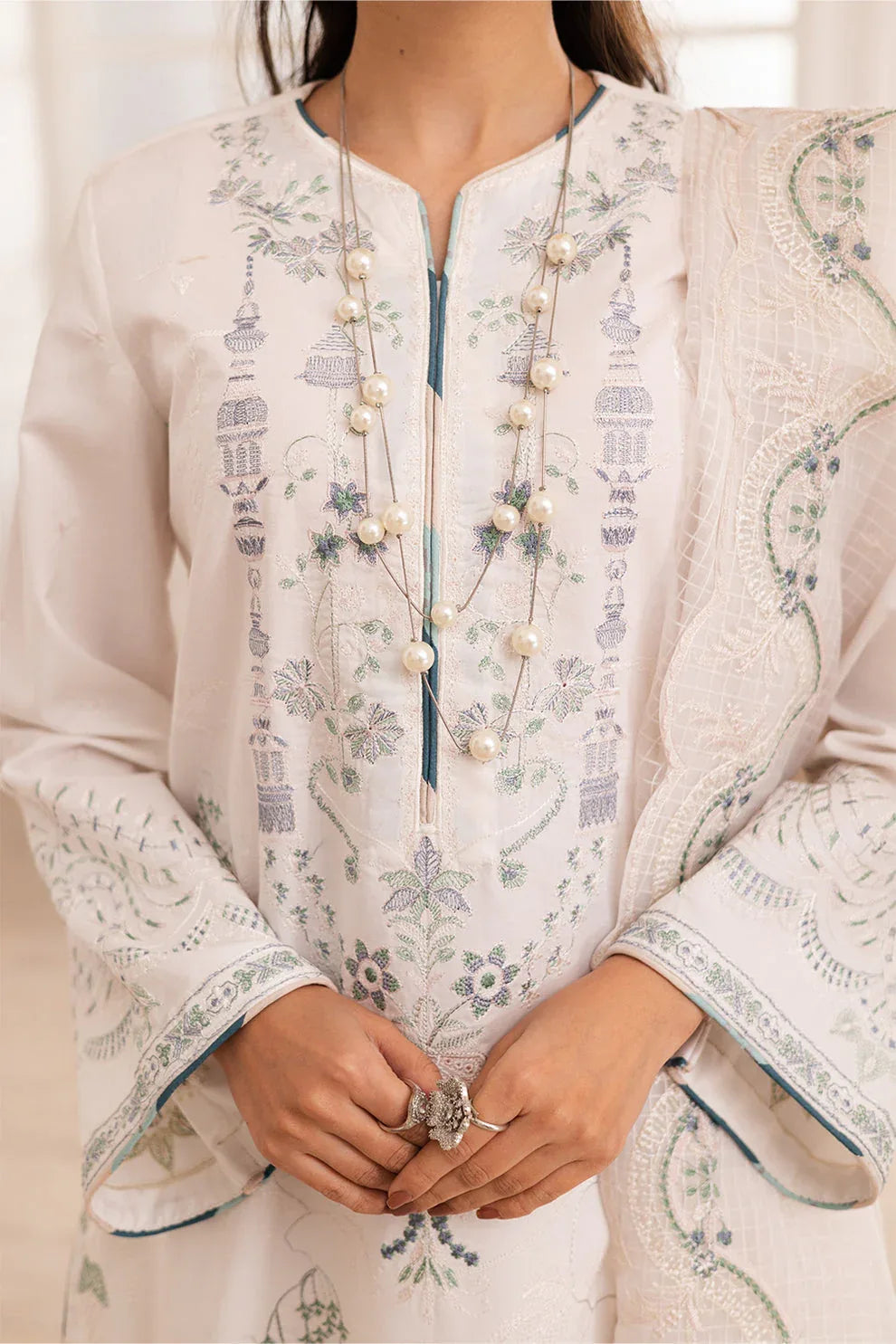 Maryum N Maria | Mira Luxury Lawn | MAIRA - FS50107 - Aqsa Fabrics