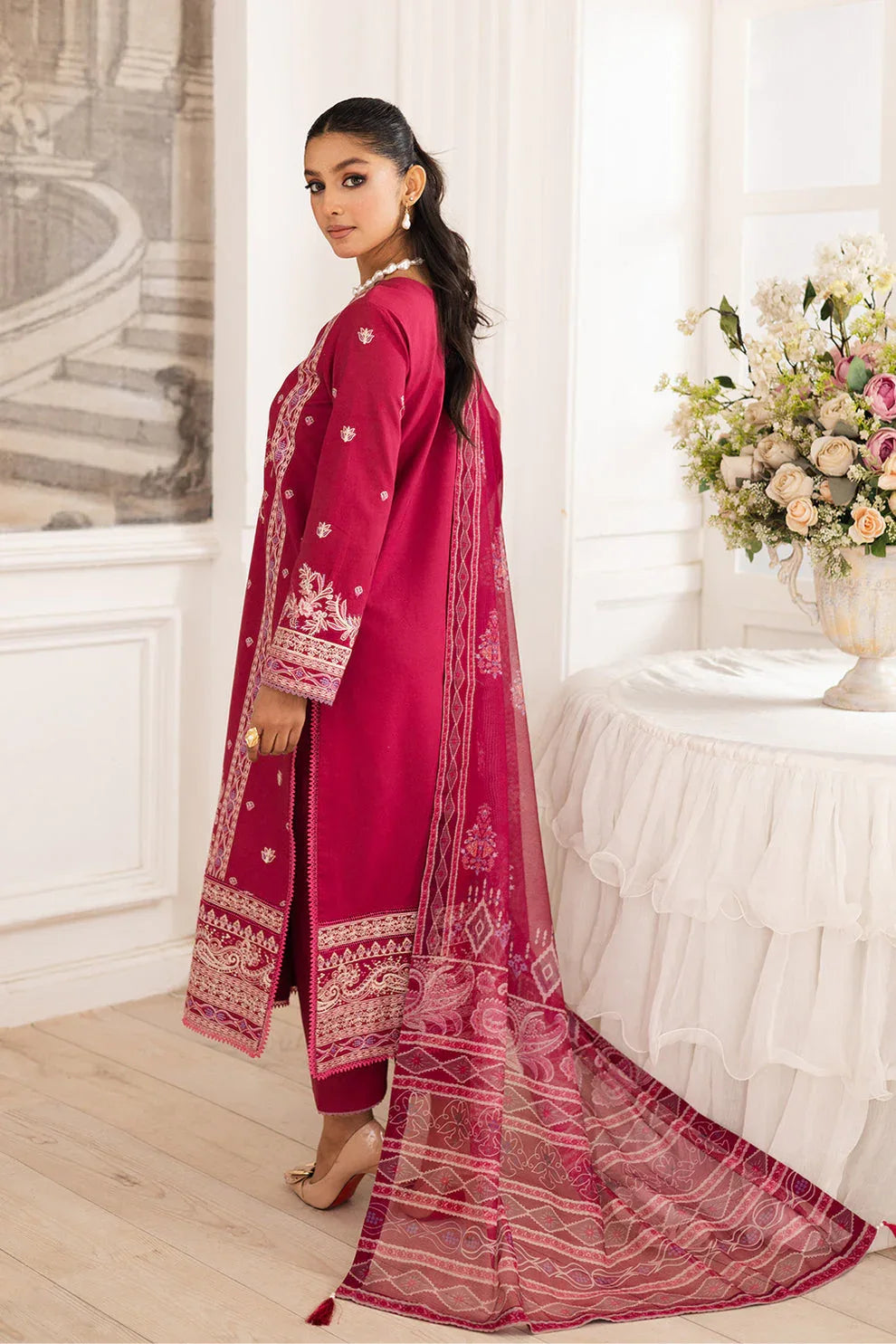 Maryum N Maria | Mira Luxury Lawn | NARGES - FS50108 - Aqsa Fabrics