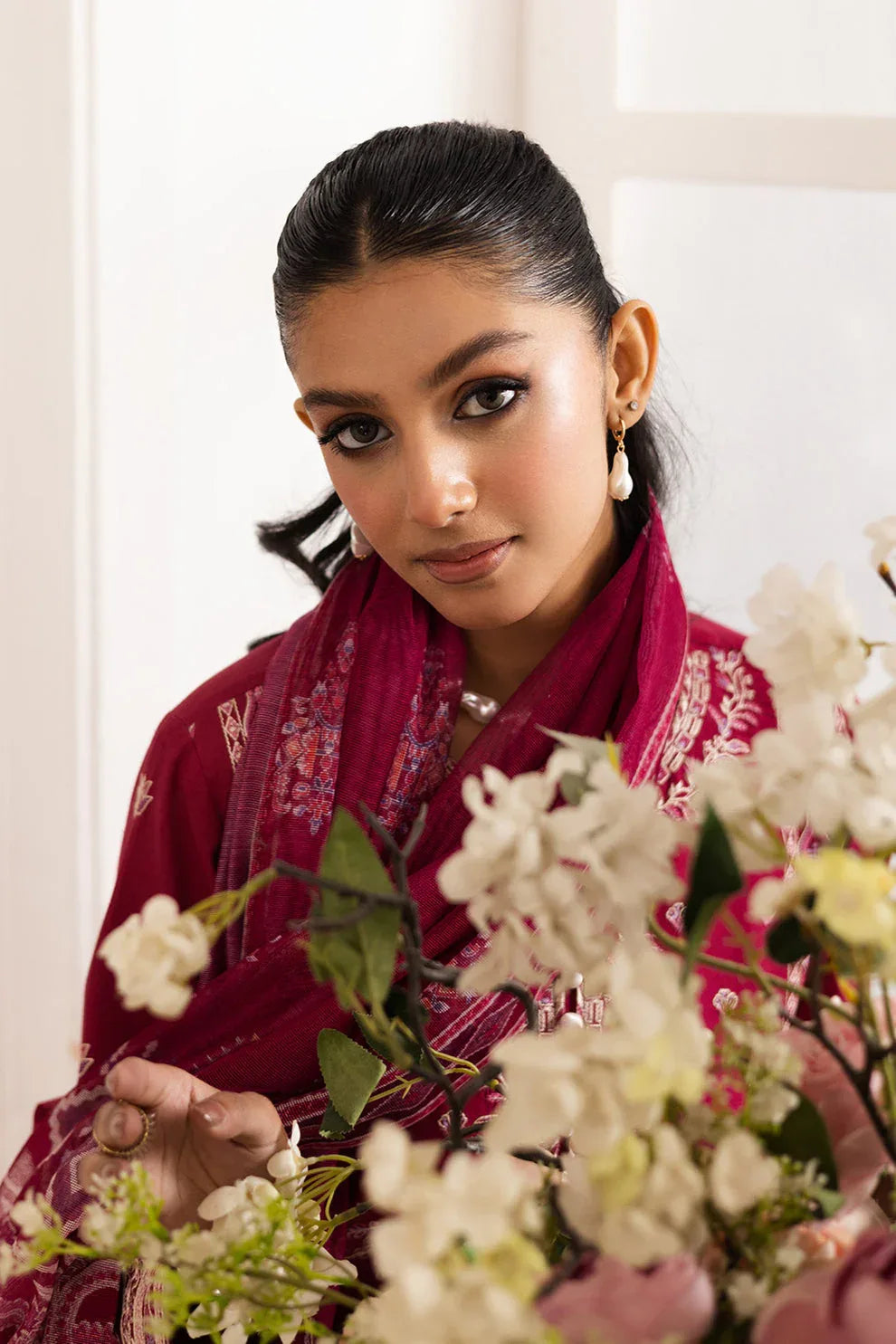 Maryum N Maria | Mira Luxury Lawn | NARGES - FS50108 - Aqsa Fabrics