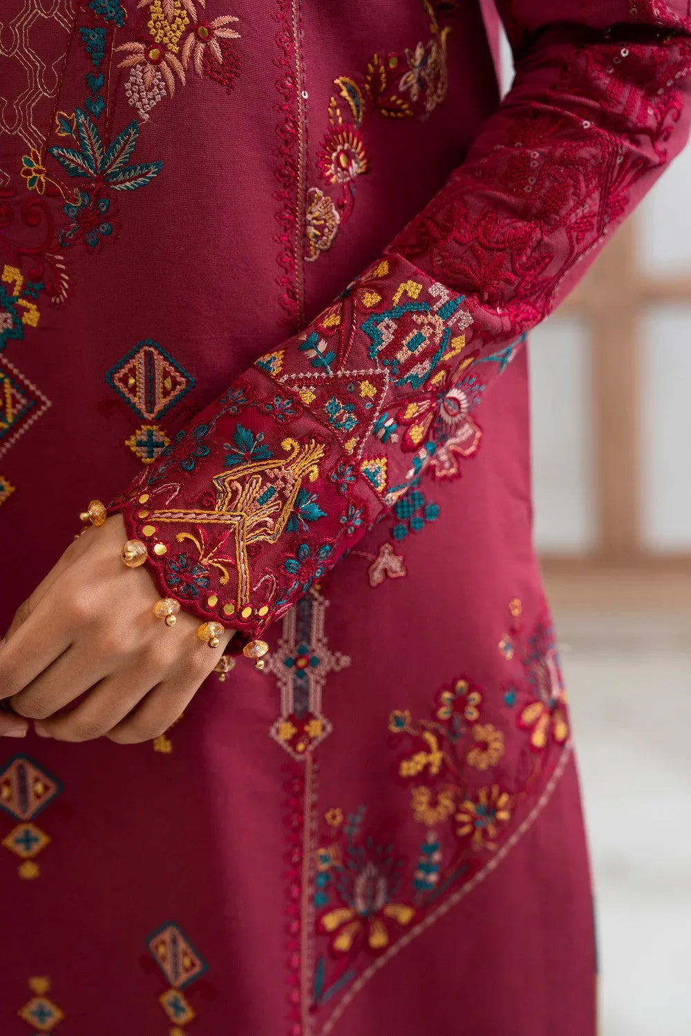 Maryum N Maria | Luxury Lawn 25 | AFINA - MS50108 - Aqsa Fabrics