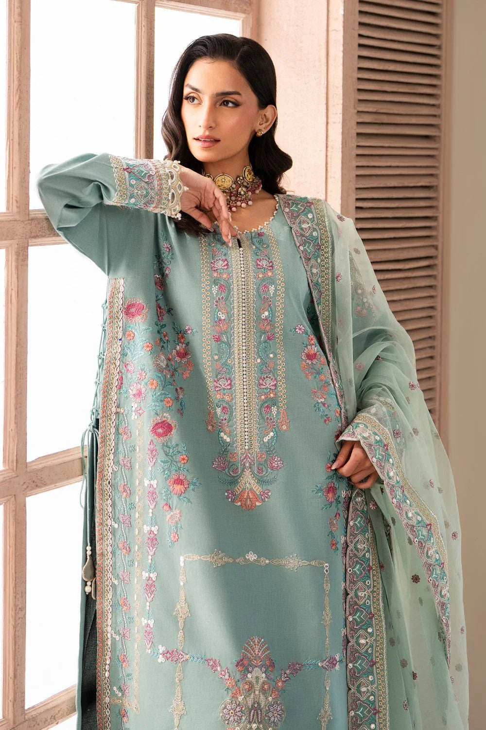 Maryum N Maria | Luxury Lawn 25 | AMANI - MS50110 - Aqsa Fabrics