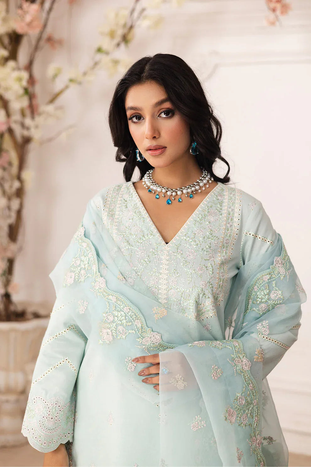 Maryum N Maria | Mira Luxury Lawn | ROBAB - FS50110 - Aqsa Fabrics