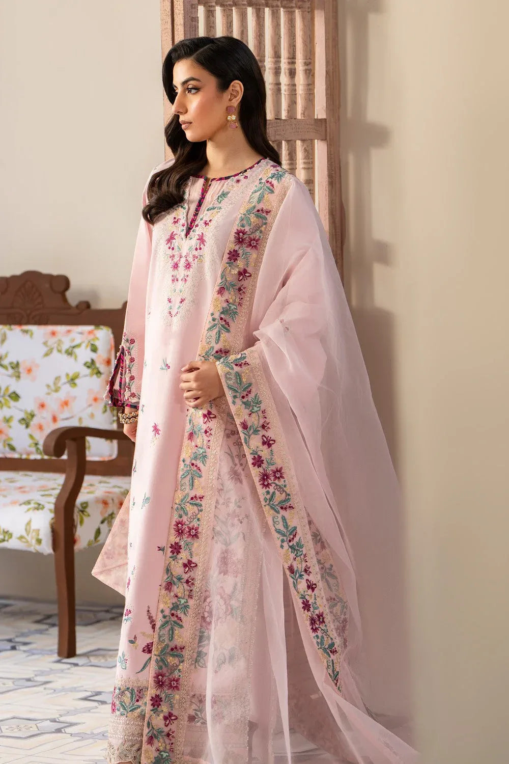 Maryum N Maria | Luxury Lawn 25 | ARNINA - MS50112 - Aqsa Fabrics