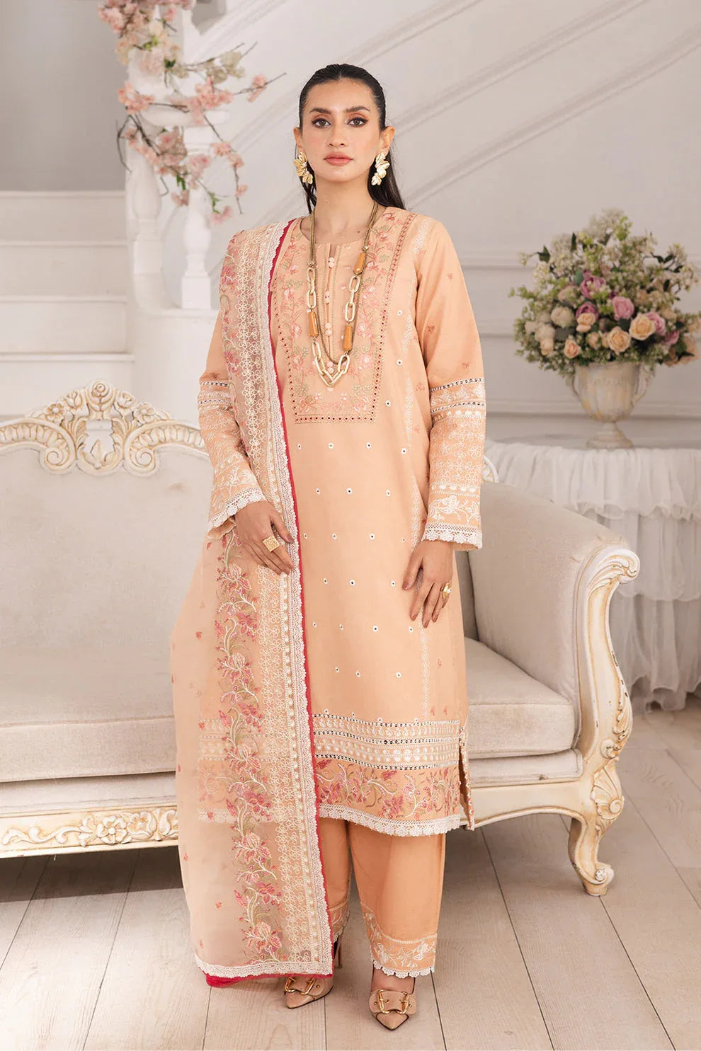 Maryum N Maria | Mira Luxury Lawn | SIMIN - FS50113 - Aqsa Fabrics