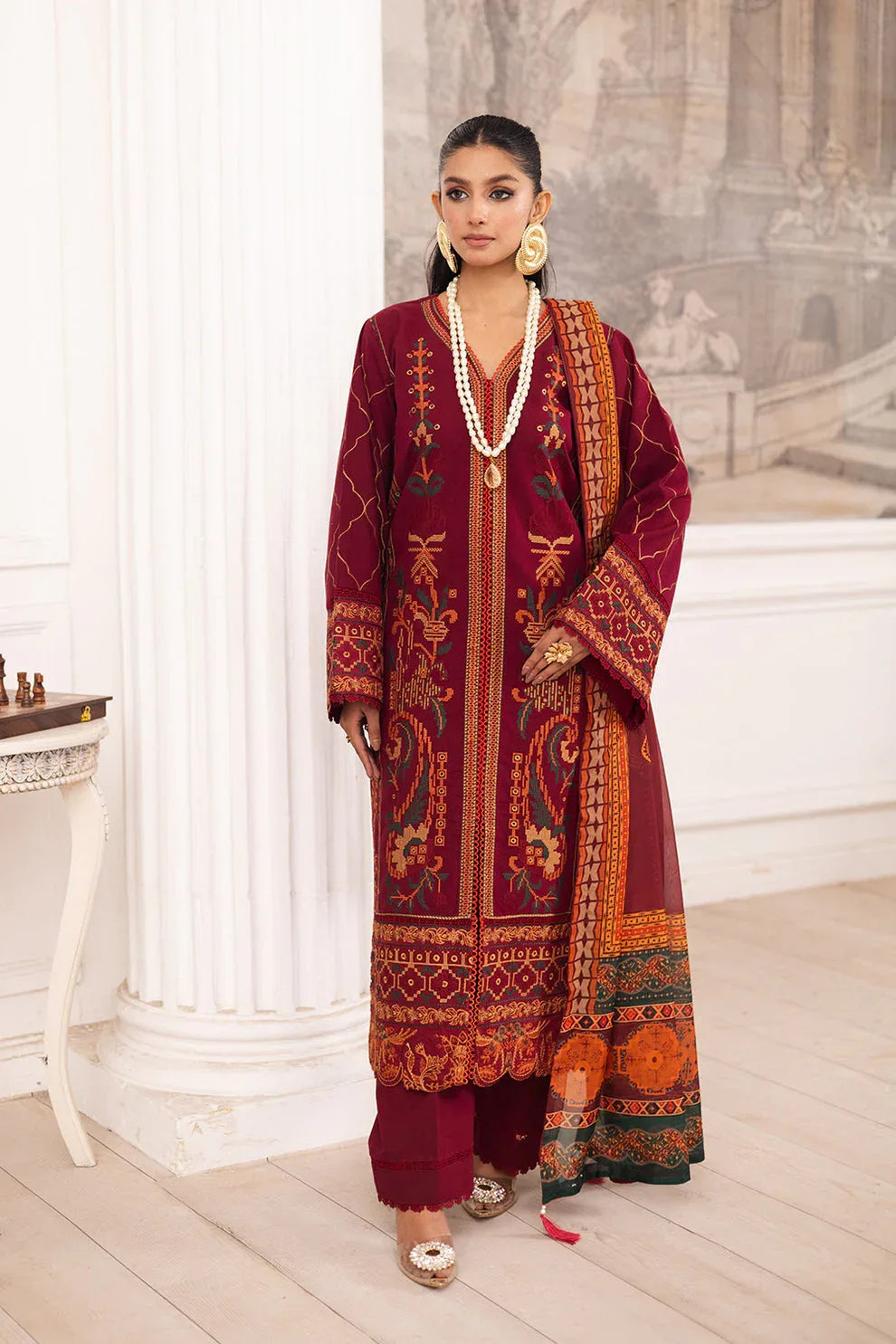 Maryum N Maria | Mira Luxury Lawn | SAHAR - FS50114 - Aqsa Fabrics