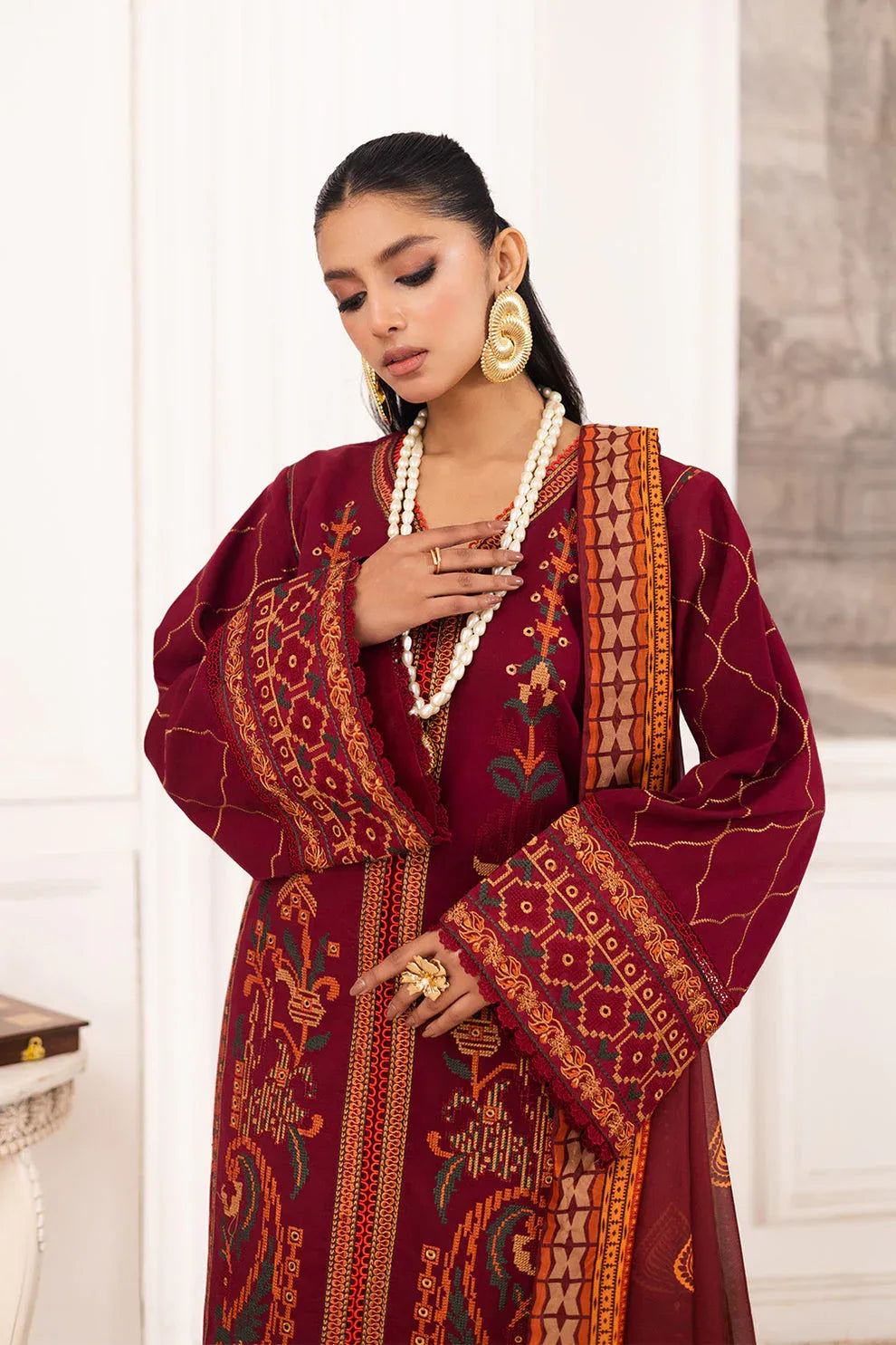 Maryum N Maria | Mira Luxury Lawn | SAHAR - FS50114 - Aqsa Fabrics