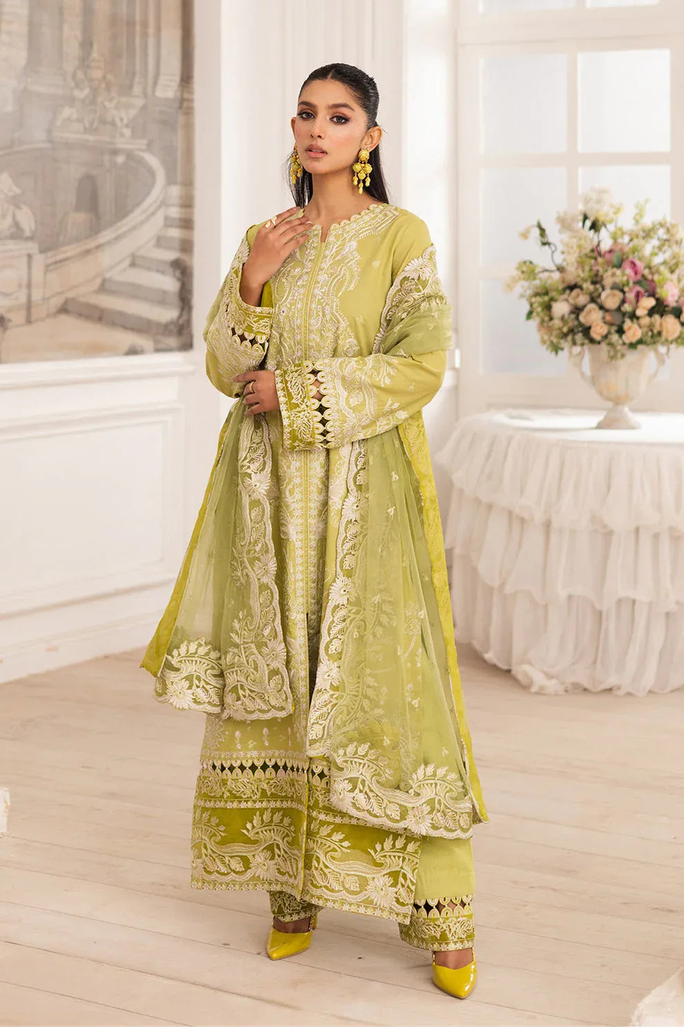 Maryum N Maria | Mira Luxury Lawn | MOZHDEH - FS50115 - Aqsa Fabrics