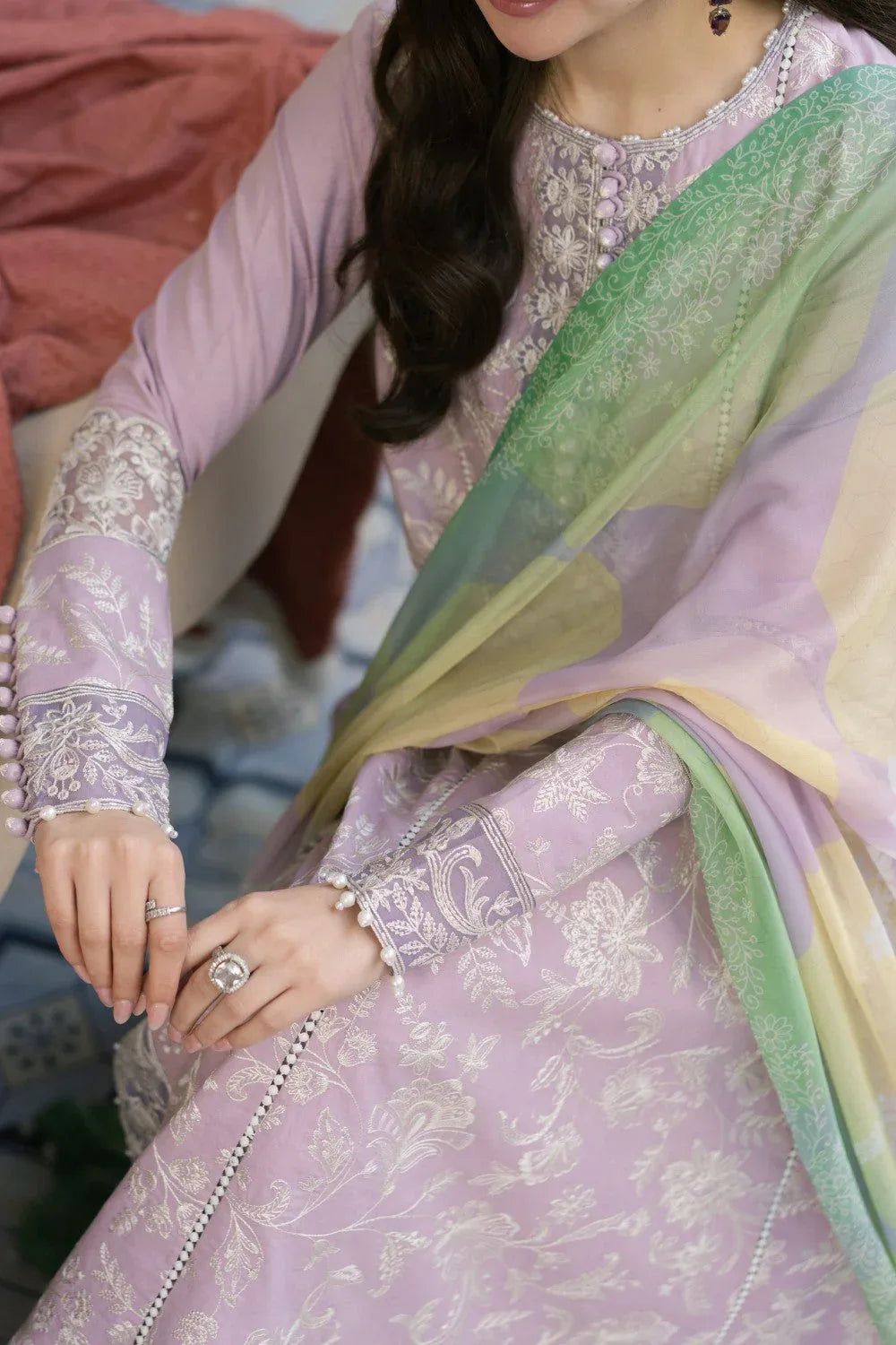 Maryum N Maria | Luxury Lawn 25 | ALEIA - MS50115 - Aqsa Fabrics