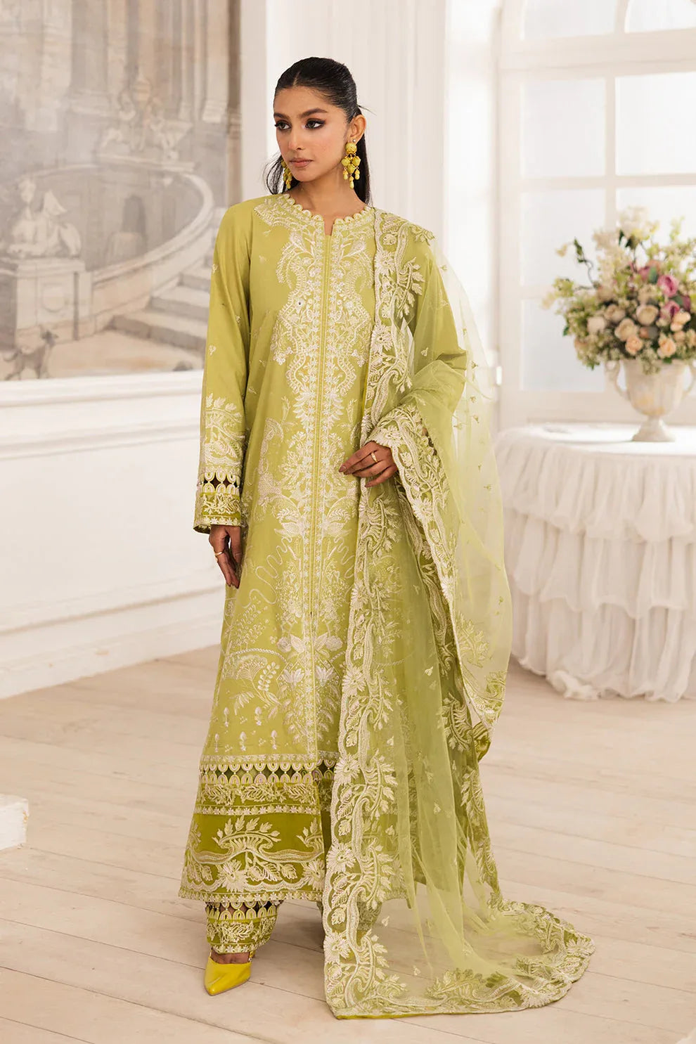 Maryum N Maria | Mira Luxury Lawn | MOZHDEH - FS50115 - Aqsa Fabrics