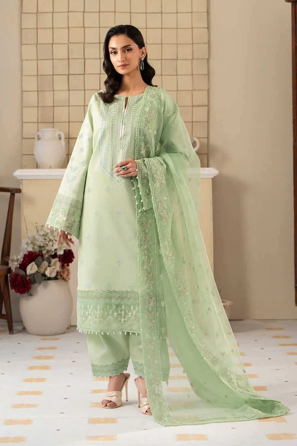 Maryum N Maria | Luxury Lawn 25 | AZAL - MS50116 - Aqsa Fabrics