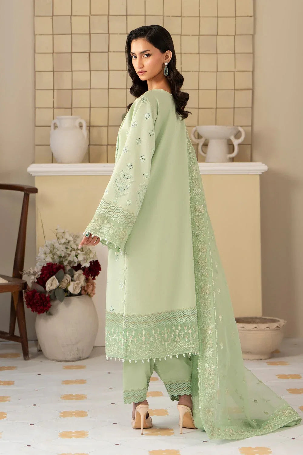 Maryum N Maria | Luxury Lawn 25 | AZAL - MS50116 - Aqsa Fabrics