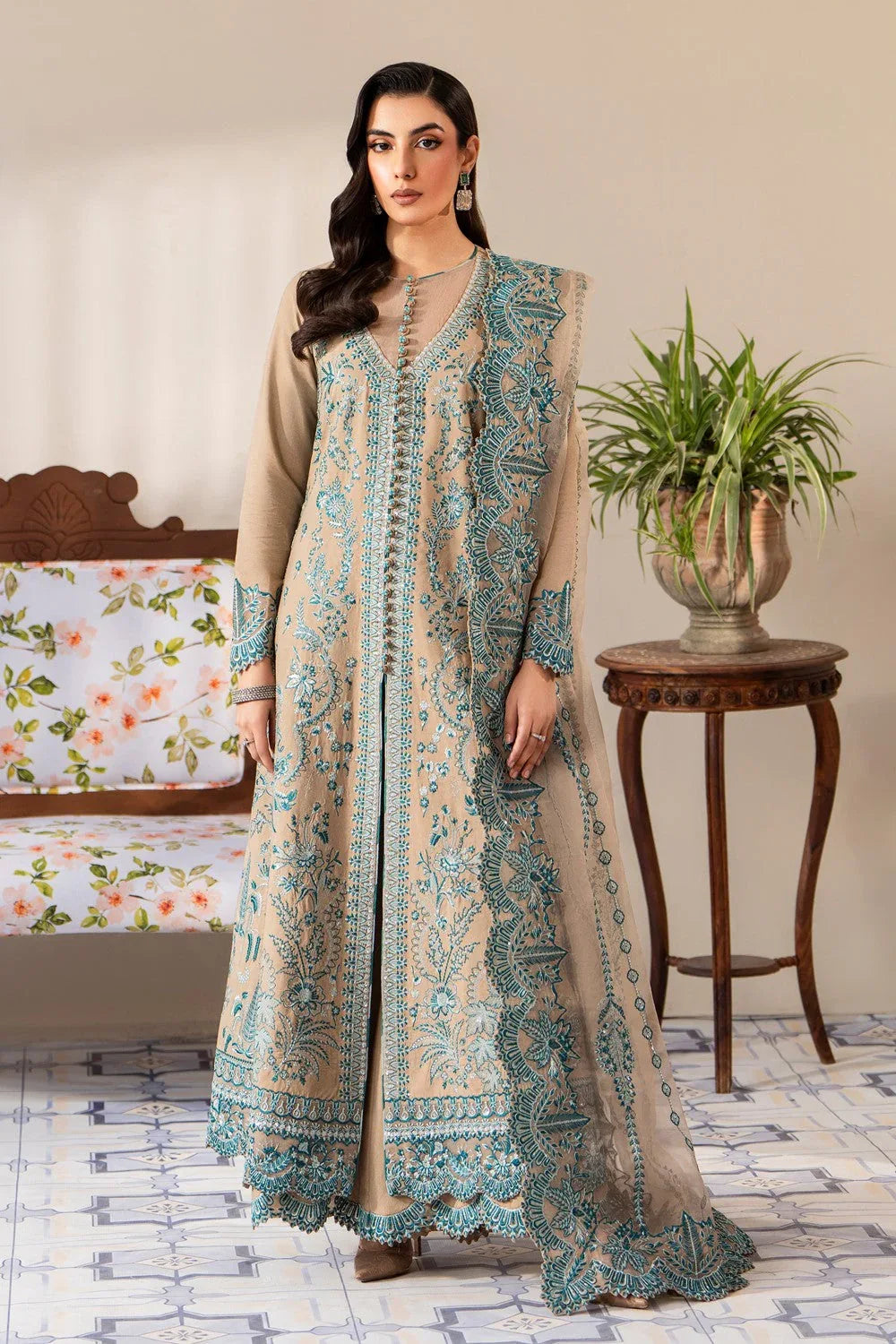 Maryum N Maria | Luxury Lawn 25 | ASHYA - MS50119 - Aqsa Fabrics