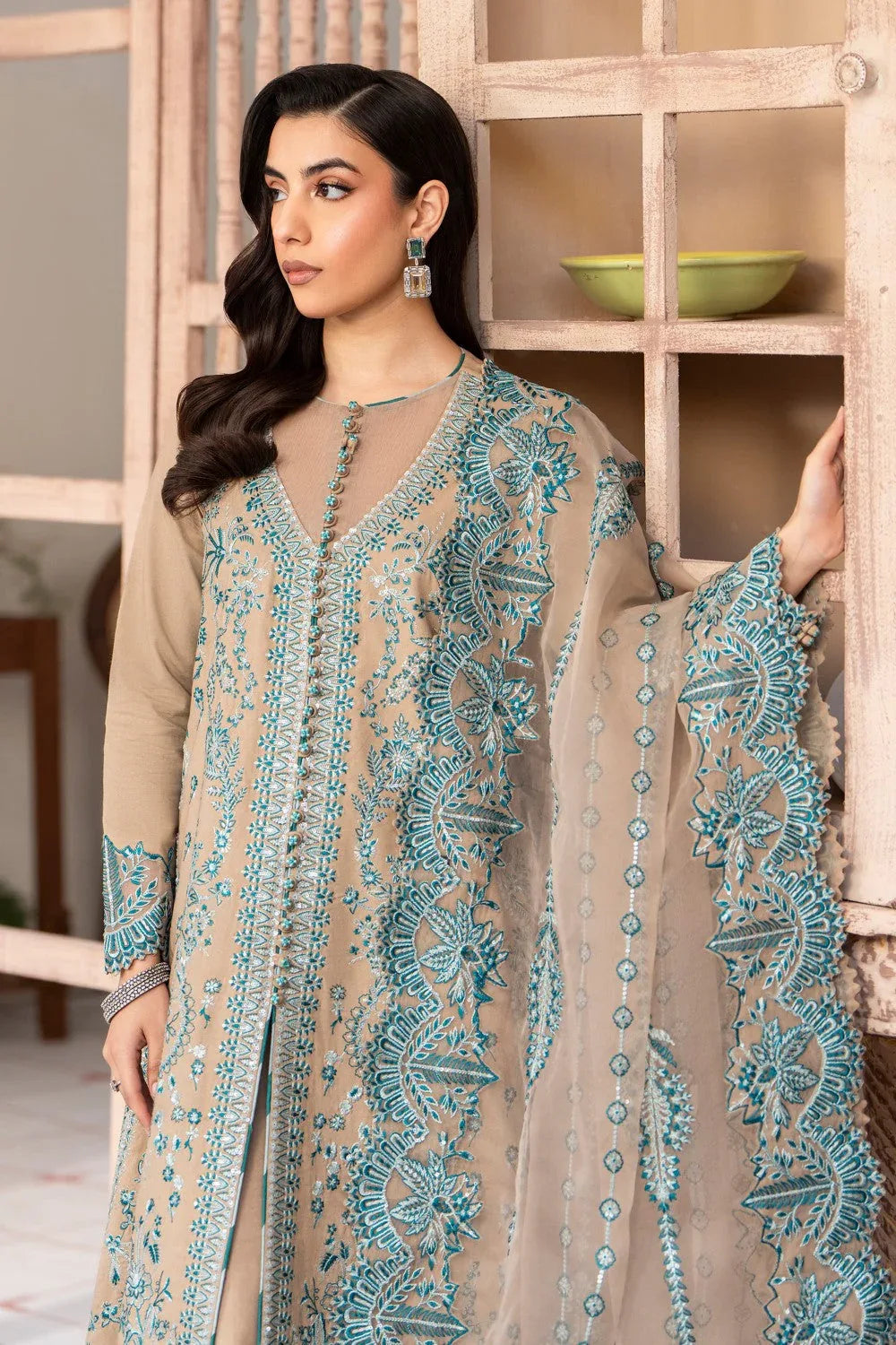 Maryum N Maria | Luxury Lawn 25 | ASHYA - MS50119 - Aqsa Fabrics