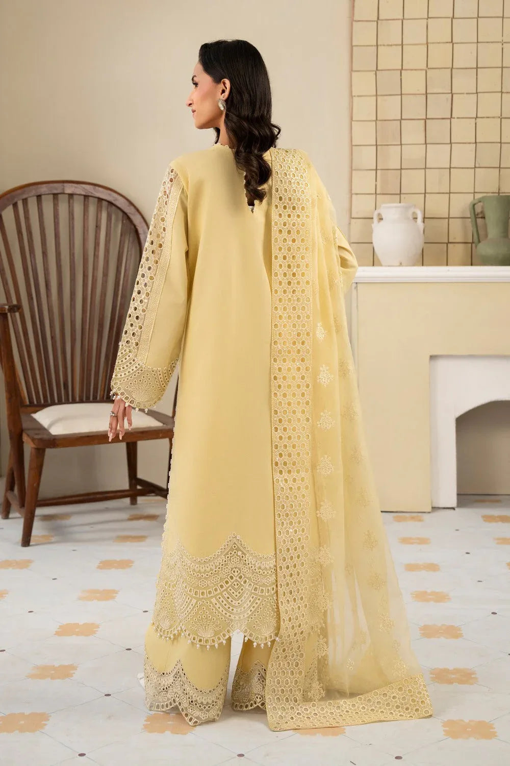 Maryum N Maria | Luxury Lawn 25 | ALZENA - MS50121 - Aqsa Fabrics