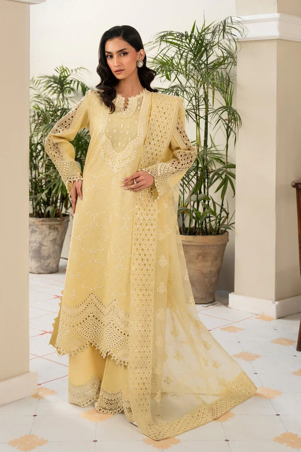 Maryum N Maria | Luxury Lawn 25 | ALZENA - MS50121 - Aqsa Fabrics