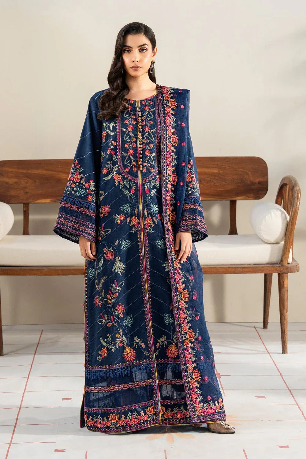Maryum N Maria | Luxury Lawn 25 | ARAYA - MS50124 - Aqsa Fabrics