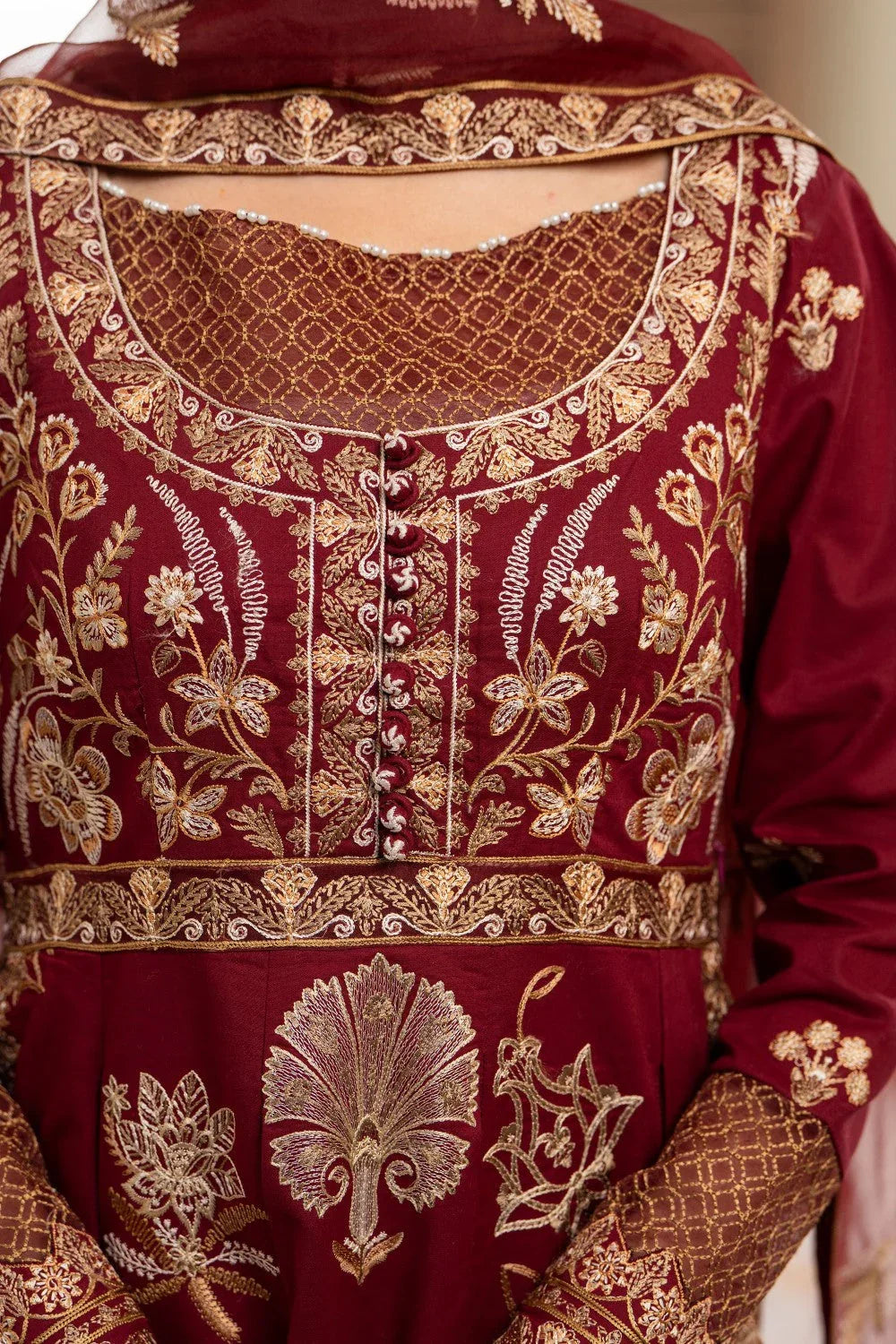 Maryum N Maria | Luxury Lawn 25 | ALAA - MS50125 - Aqsa Fabrics