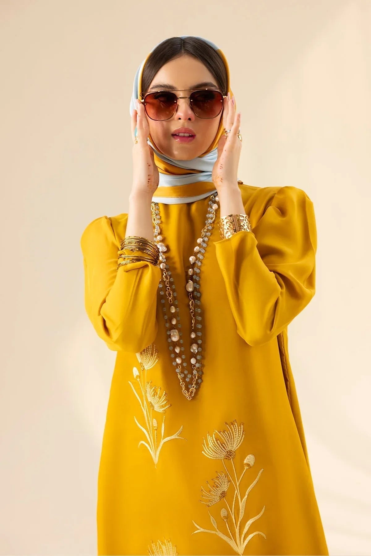 Erum Khan | Lillia Summer Edit | Honey Haze - Aqsa Fabrics
