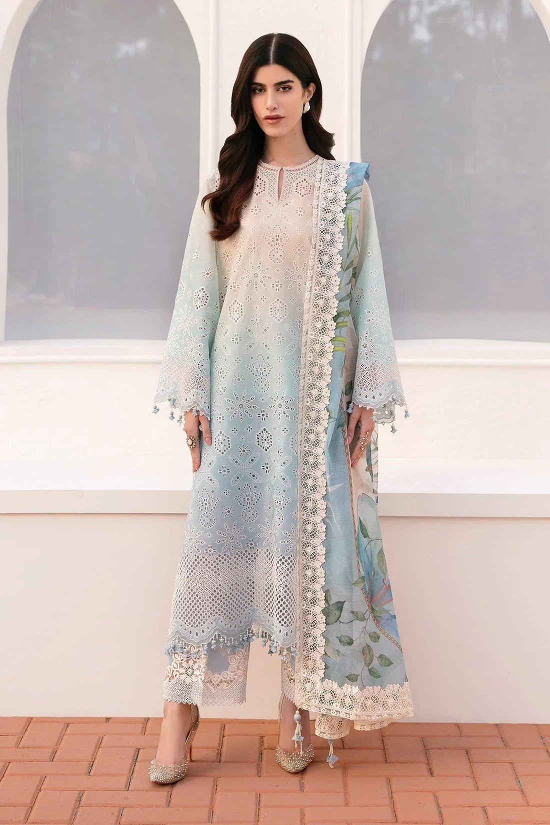 Baroque | Eid Printique | EMBROIDERED PRINTED LAWN UF-4185 - Aqsa Fabrics