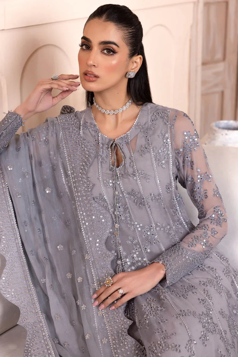 Jazmin | Formals Collection | CHIFFON UC-3045 - Aqsa Fabrics