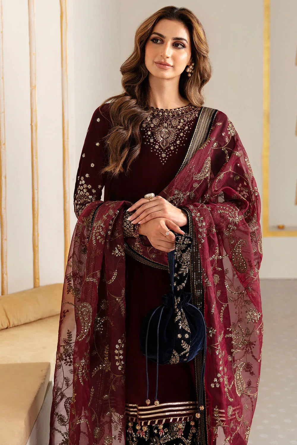 Jazmin | Velvet Edit 24 | Velvet Formal VF-2018 - Aqsa Fabrics