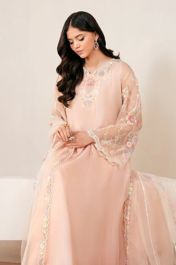 Baroque | Luxury Pret 25 | EMBROIDERED CHIFFON PR-1054 - Aqsa Fabrics