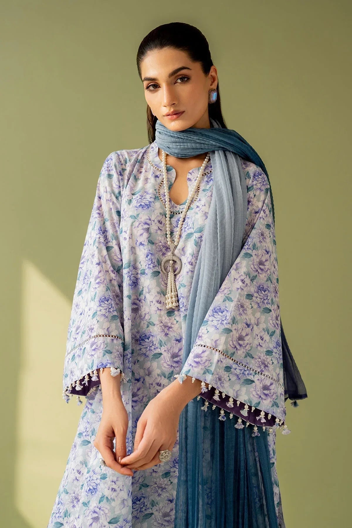 Baroque | Eid Printique | EMBROIDERED PRINTED LAWN UF-4167 - Aqsa Fabrics