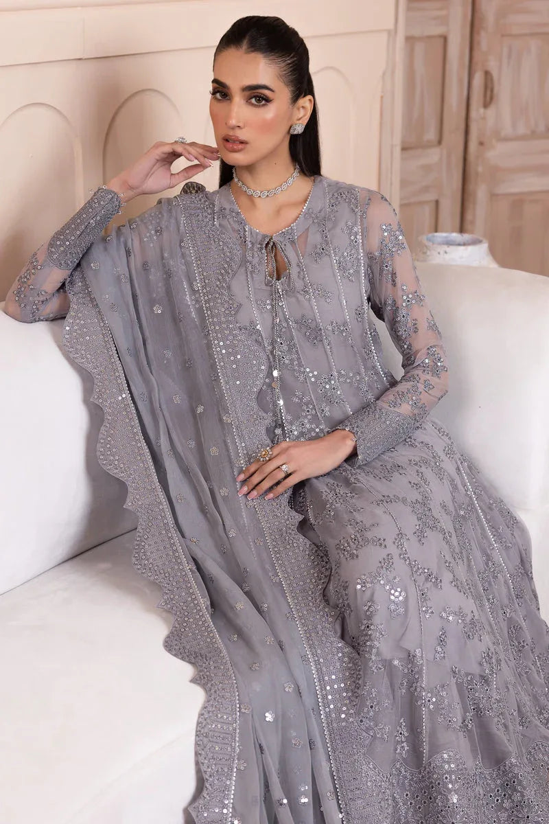 Jazmin | Formals Collection | CHIFFON UC-3045 - Aqsa Fabrics