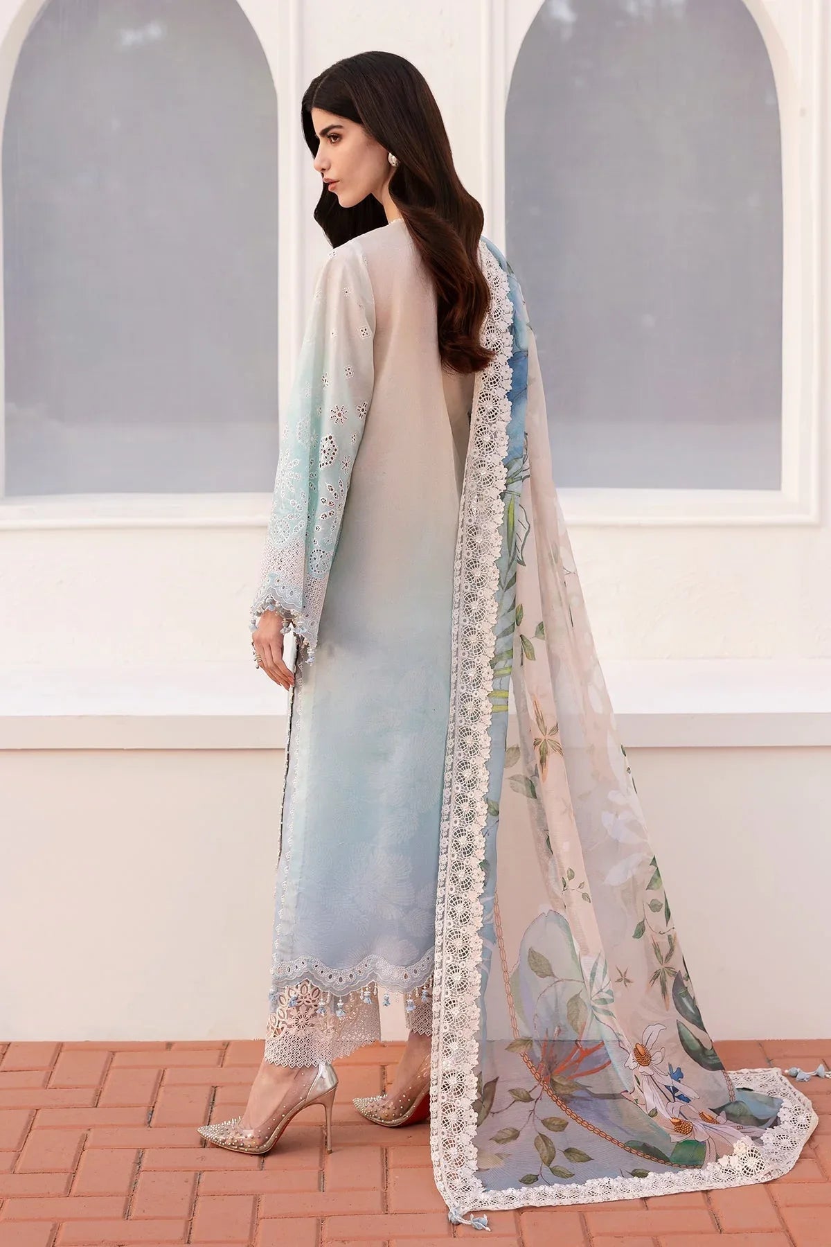 Baroque | Eid Printique | EMBROIDERED PRINTED LAWN UF-4185 - Aqsa Fabrics