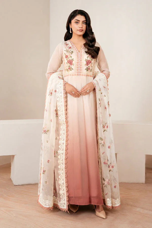 Baroque | Luxury Pret 25 | EMBROIDERED CHIFFON PR-1055 - Aqsa Fabrics