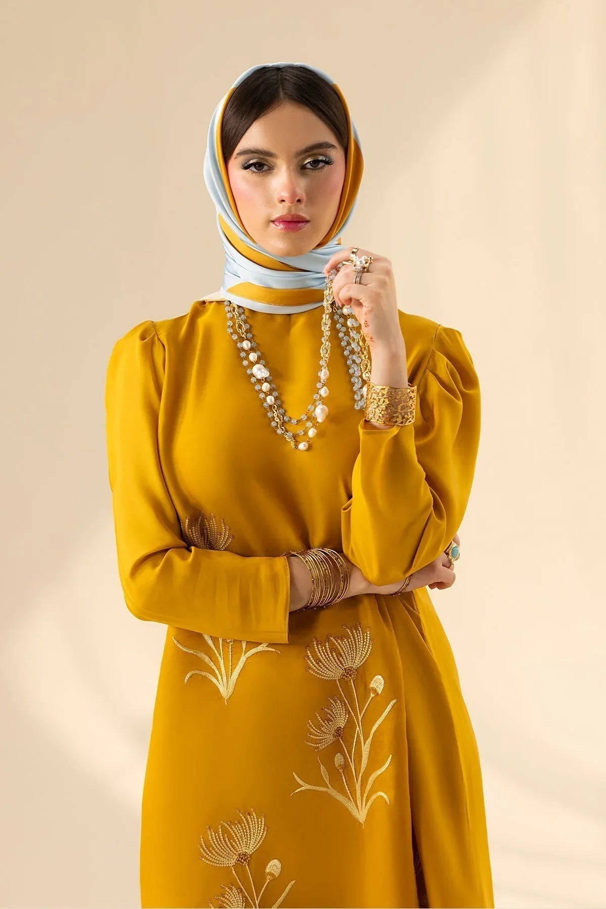 Erum Khan | Lillia Summer Edit | Honey Haze - Aqsa Fabrics