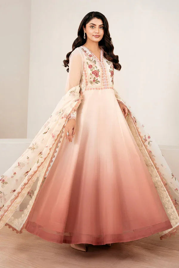 Baroque | Luxury Pret 25 | EMBROIDERED CHIFFON PR-1055 - Aqsa Fabrics