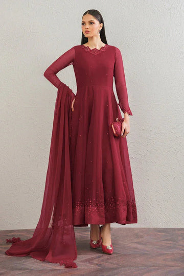 Baroque | Luxury Pret 25 | EMBROIDERED CHIFFON FROCK PR-901 - Aqsa Fabrics